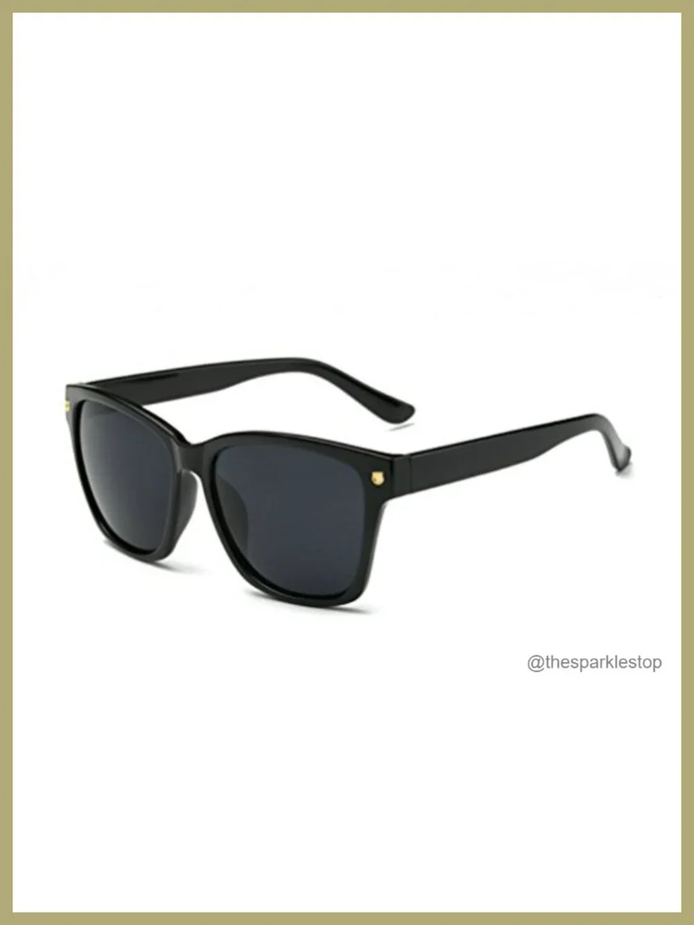 Vintage Oversized Square Sunglasses Women UV400 Non-Polarized Plastic Frame